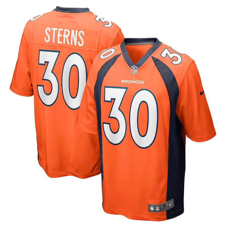 Men Denver Broncos #30 Caden Sterns Nike Orange Game NFL Jersey